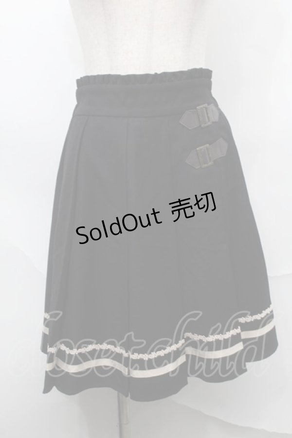 画像1: axes femme / サイドベルトプリーツスカート  黒 S-25-09-04-054-AX-SK-AS-ZS (1)