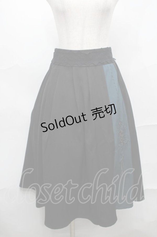 画像1: axes femme / チャイナ風刺繍スカート  グリーン S-25-09-04-055-AX-SK-AS-ZS (1)