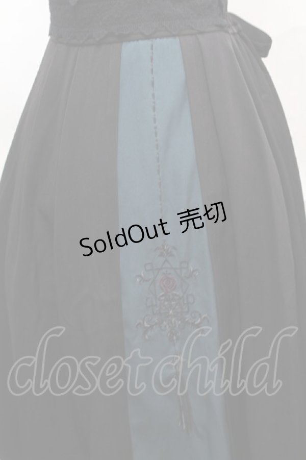 画像3: axes femme / チャイナ風刺繍スカート  グリーン S-25-09-04-055-AX-SK-AS-ZS (3)