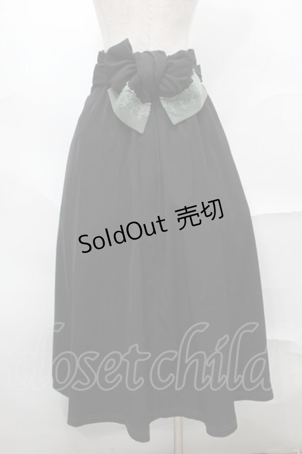 画像2: axes femme POETIQUE / 袖デザインラップ風スカート  黒 S-25-09-04-056-AX-SK-AS-ZS (2)