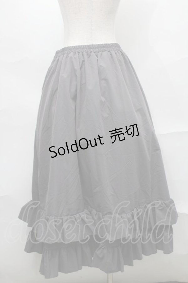 画像2: FLC / MINA*ティアードスカート LL グレー S-25-09-04-057-LO-SK-AS-ZS (2)