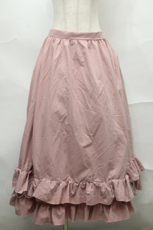画像: FLC / MINA*ティアードスカート LL ピンク S-25-09-04-058-LO-SK-AS-ZS