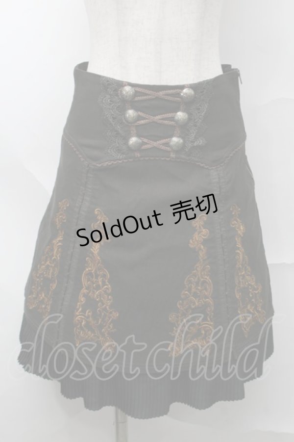 画像1: OZZ ANGELO / 刺繍ナポレオンスカート  カーキ S-25-09-04-060-OO-SK-HR-ZS (1)