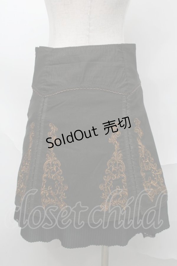 画像2: OZZ ANGELO / 刺繍ナポレオンスカート  カーキ S-25-09-04-060-OO-SK-HR-ZS (2)
