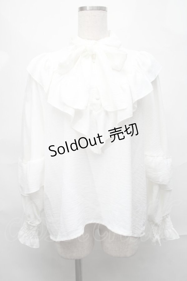 画像1: LOLITA / ナシジムジブラウス 4L 白 S-25-09-04-009-LO-OP-AS-ZS (1)