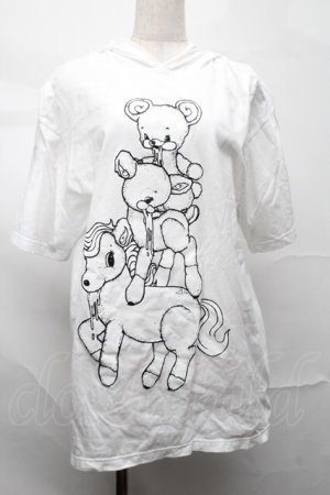 画像: monomania / よだれベアプルオーバー  白 S-25-09-04-010-PU-TO-HR-ZS