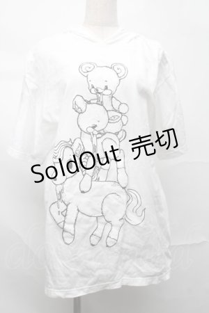 画像: 【SALE】monomania / よだれベアプルオーバー  白 S-25-09-04-010-PU-TO-HR-ZT066