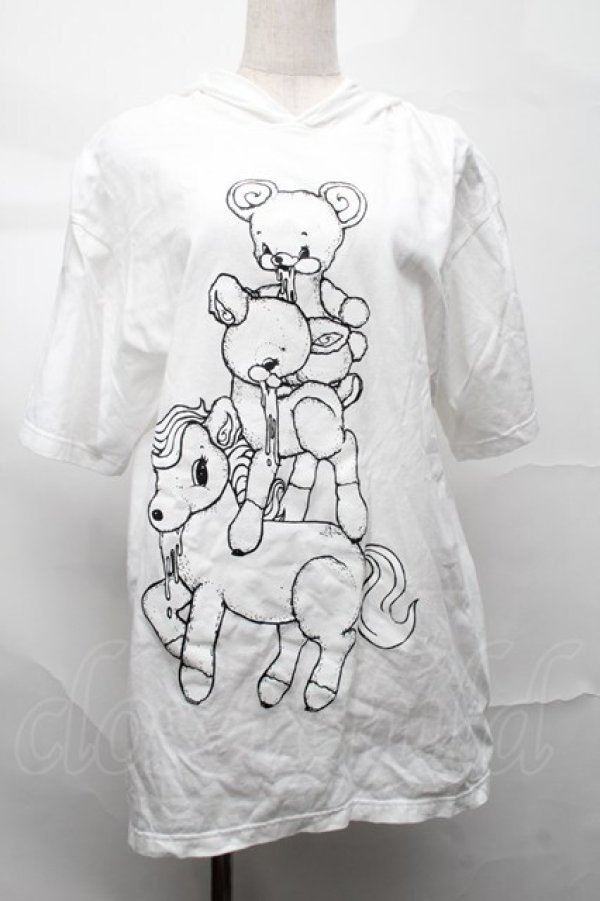 画像1: monomania / よだれベアプルオーバー  白 S-25-09-04-010-PU-TO-HR-ZT066 (1)