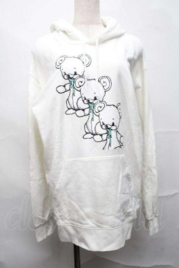 画像1: monomania / yodarebearフードプルオーバー  白 S-25-09-04-011-PU-TO-HR-ZS (1)