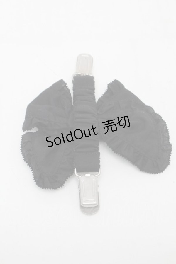 画像2: PINK HOUSE / リボンたくし上げクリップ  黒 S-25-09-04-004-LO-ZA-AS-ZS (2)