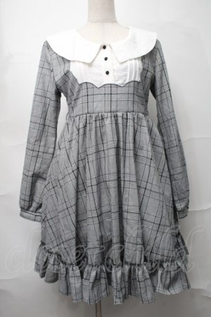 画像: Favorite / チェック切替ワンピース  グレー S-25-09-04-033-LO-OP-HR-ZS