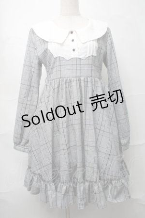 画像: Favorite / チェック切替ワンピース  グレー S-25-09-04-033-LO-OP-HR-ZS