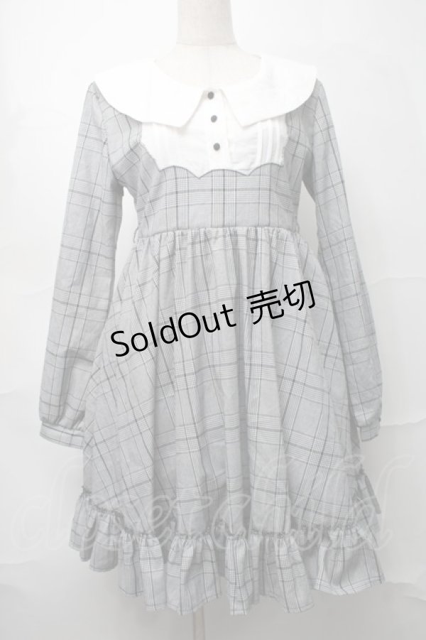 画像1: Favorite / チェック切替ワンピース  グレー S-25-09-04-033-LO-OP-HR-ZS (1)