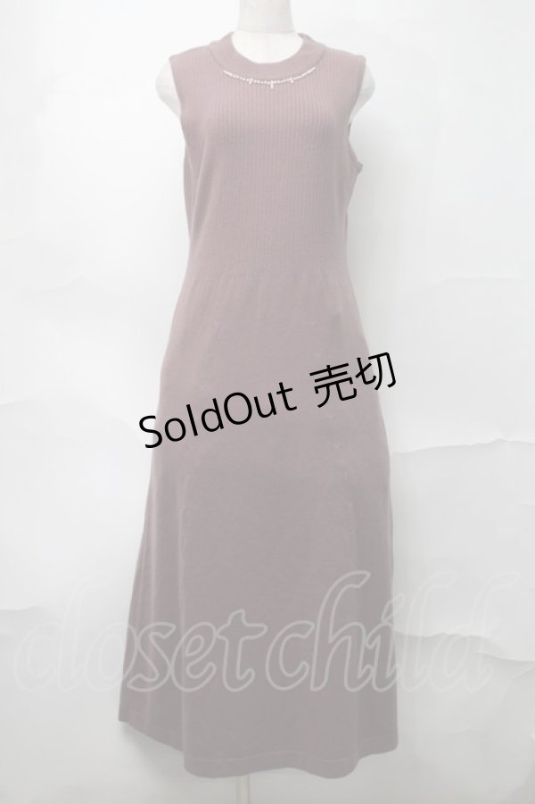 画像3: axes femme / オフショルニット×ワンピースセット  モーブ S-25-09-04-036-AX-OP-AS-ZS (3)