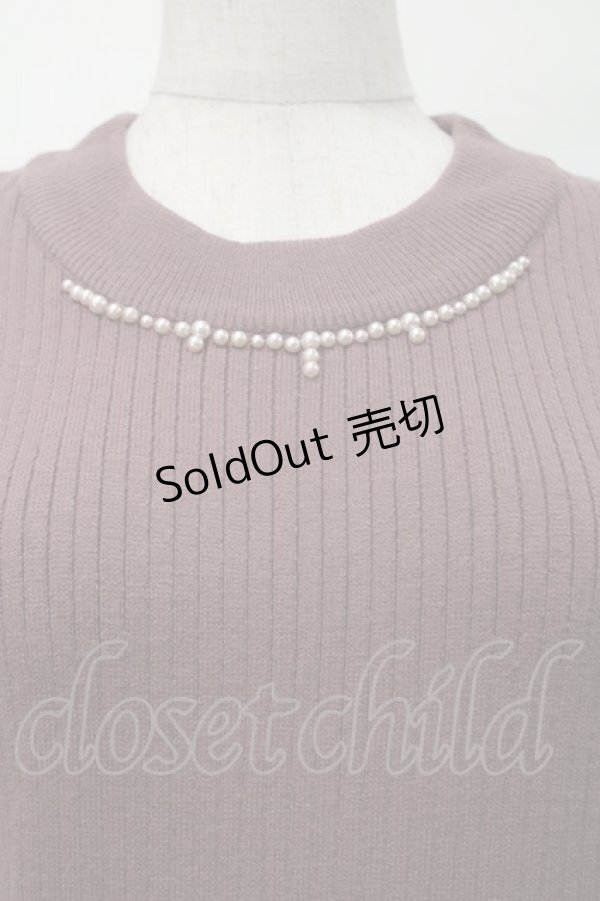 画像4: axes femme / オフショルニット×ワンピースセット  モーブ S-25-09-04-036-AX-OP-AS-ZS (4)