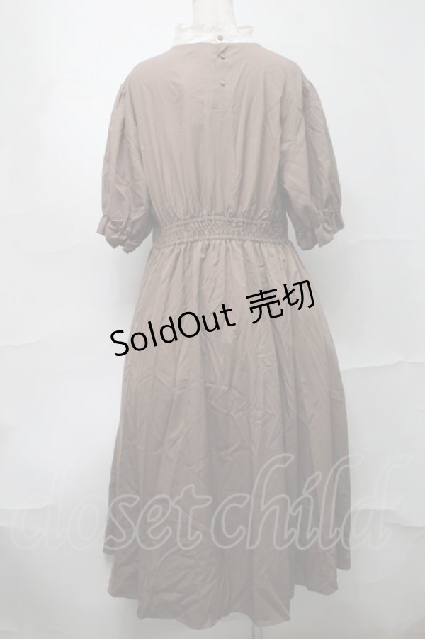 画像2: m petit by misako / ナシジムジキリカエワンピース 4L ブラウン S-25-09-04-037-LO-OP-AS-ZS (2)