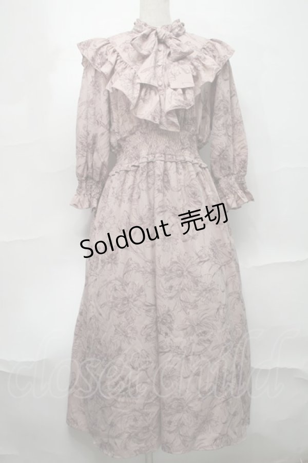 画像1: melume / makiコラボ花柄ワンピース 4L ピンク S-25-09-04-039-LO-TO-AS-ZS (1)