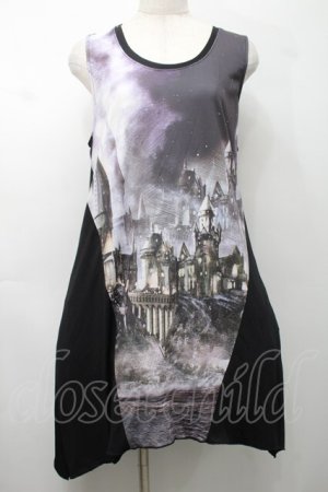 画像: Ozz Croce / Harry Potterコラボノースリーブワンピース  黒×グレー S-25-09-05-034-OO-OP-SZ-ZS