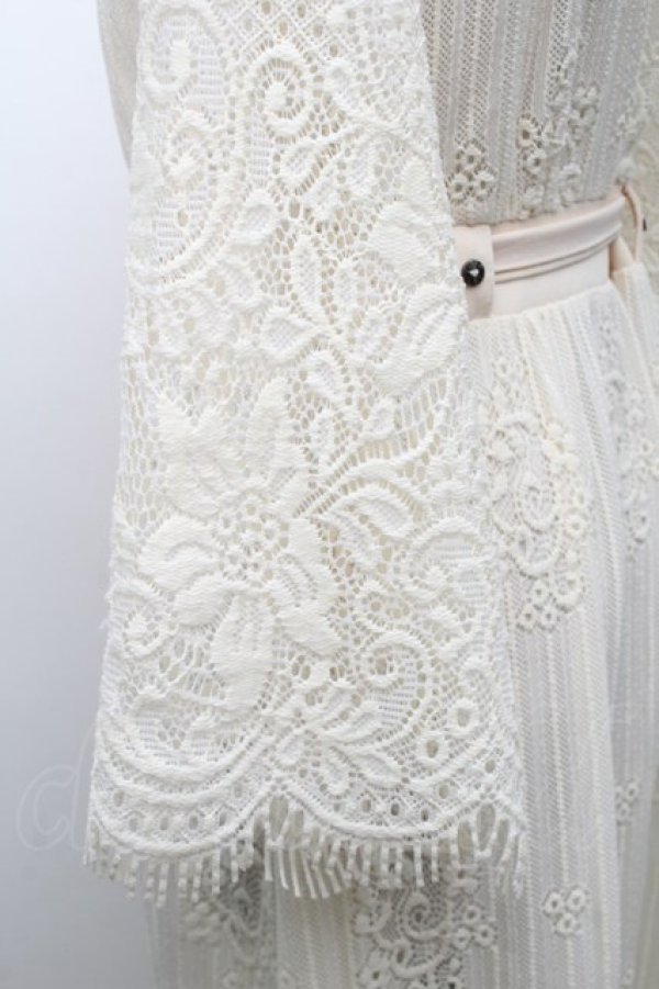 画像3: Rozen Kavalier / /レースロングカーディガン  アイボリー S-25-09-05-004-OO-TO-SA-ZS (3)