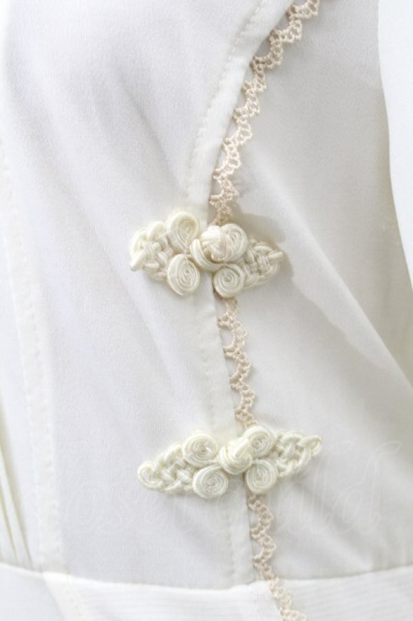 画像6: Ozz oneste / レイヤード風和チャイナワンピース  アイボリー S-25-09-05-045-OO-OP-SZ-ZS (6)