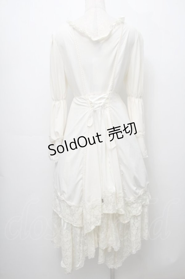 画像2: Ozz oneste / フロントレースデザイン2段袖ワンピース  アイボリー S-25-09-05-046-OO-OP-SA-ZS (2)