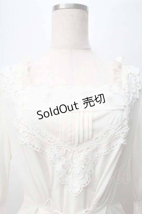 画像3: Ozz oneste / フロントレースデザイン2段袖ワンピース  アイボリー S-25-09-05-046-OO-OP-SA-ZS (3)