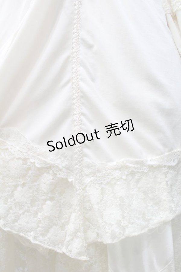 画像4: Ozz oneste / フロントレースデザイン2段袖ワンピース  アイボリー S-25-09-05-046-OO-OP-SA-ZS (4)
