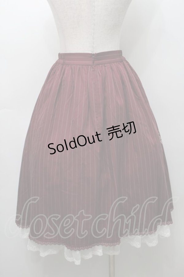 画像2: Surfacespell / Unfinished刺繍スカート  ワイン S-25-09-05-050-LO-SK-AS-ZS (2)
