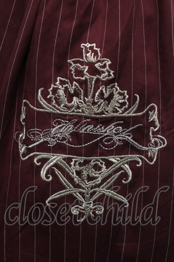 画像4: Surfacespell / Unfinished刺繍スカート  ワイン S-25-09-05-050-LO-SK-AS-ZS (4)