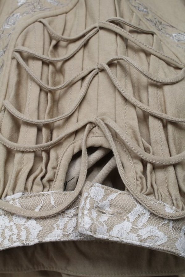 画像6: Ozz oneste / 編み上げデザインパンツ  ベージュ S-25-09-05-051-OO-PA-AS-ZS (6)