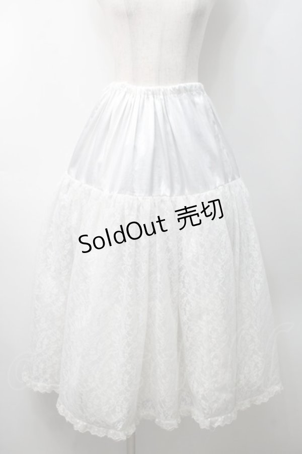 画像1: ALICE and the PIRATES / ロングレースペチコート  白 S-25-09-05-052-PA-SK-SZ-ZS (1)