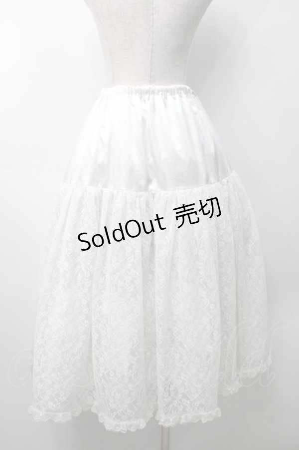 画像2: ALICE and the PIRATES / ロングレースペチコート  白 S-25-09-05-052-PA-SK-SZ-ZS (2)