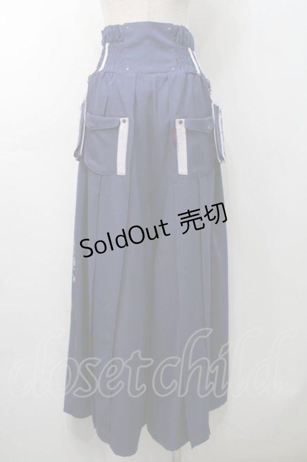 画像2: Ozz oneste / タッセルデザイン扇ハイウエストパンツ  青Ｘ白 S-25-09-05-053-OO-PA-SA-ZS (2)