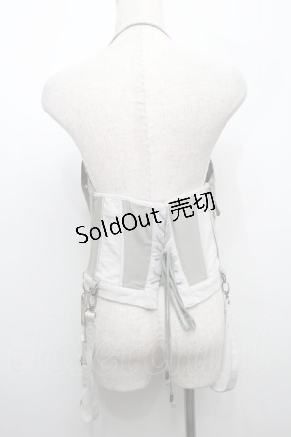 画像2: Rozen Kavalier / スナップボタンデザインビスチェ  グレーＸ白 S-25-09-05-001-OO-JA-SA-ZS (2)