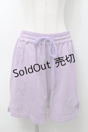 画像: LAND by MILKBOY / スウェットショートパンツ  ラベンダー S-25-09-05-061-MB-PA-AS-ZT366