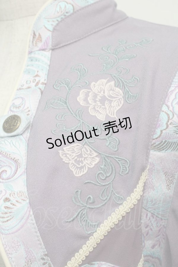 画像3: Ozz oneste / フラワー刺繍ハイネック着物袖ボレロ  パープル S-25-09-05-008-OO-BL-SA-ZS (3)