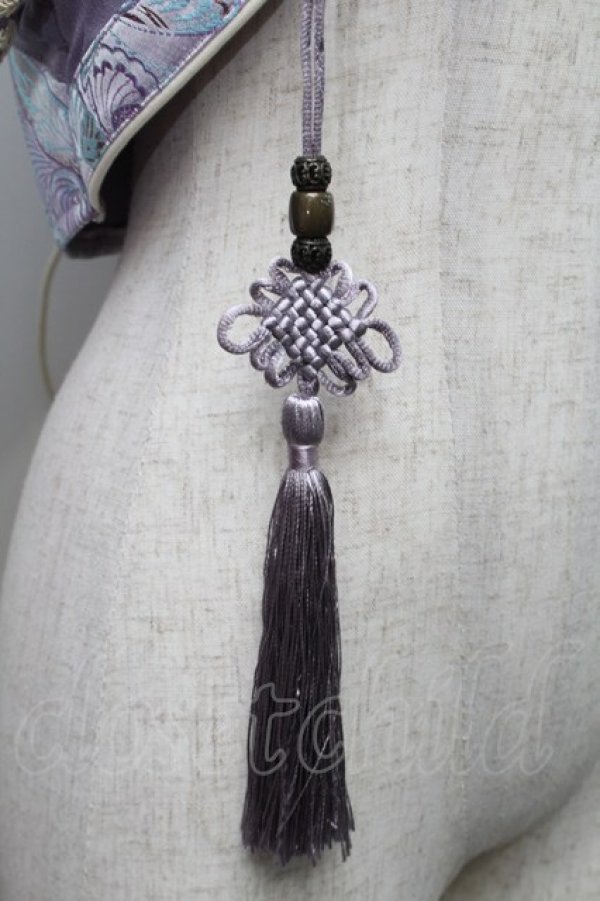 Ozz oneste / フラワー刺繍ハイネック着物袖ボレロ パープル S
