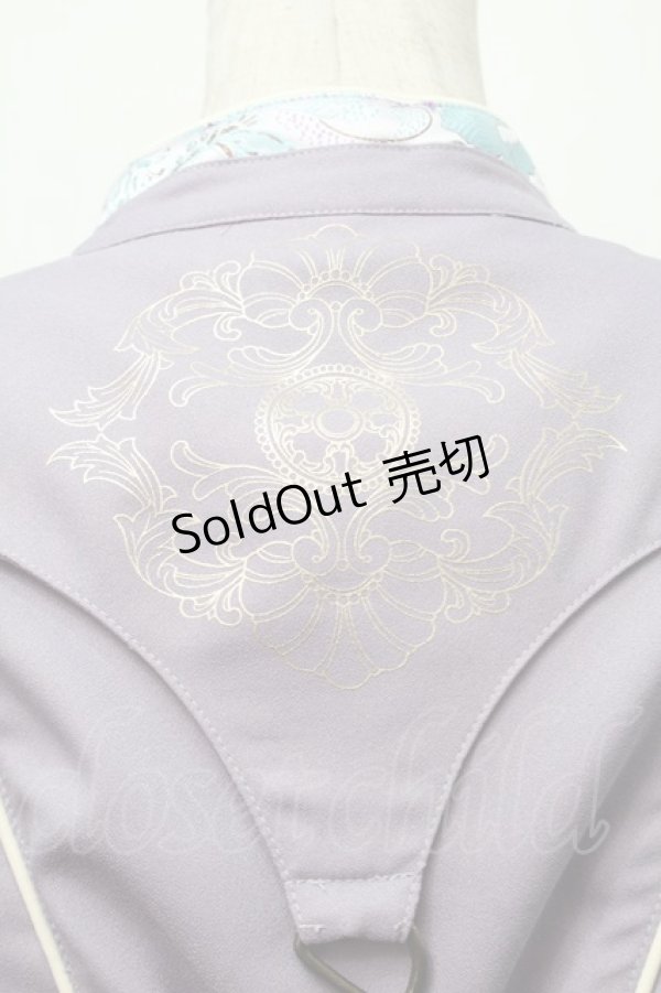 画像6: Ozz oneste / フラワー刺繍ハイネック着物袖ボレロ  パープル S-25-09-05-008-OO-BL-SA-ZS (6)