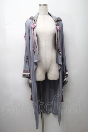 画像: Ozz oneste / タッセルモチーフ着物袖カーディガン  サックス S-25-09-05-009-OO-TO-SA-ZS