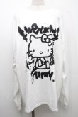 画像1: KINGLYMASK / ハローキティ × KINGLYMASKコラボＴシャツ  白 S-25-09-05-002-PU-TO-AS-ZS (1)