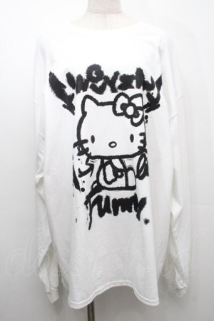 画像: KINGLYMASK / ハローキティ × KINGLYMASKコラボＴシャツ  白 S-25-09-05-002-PU-TO-AS-ZS