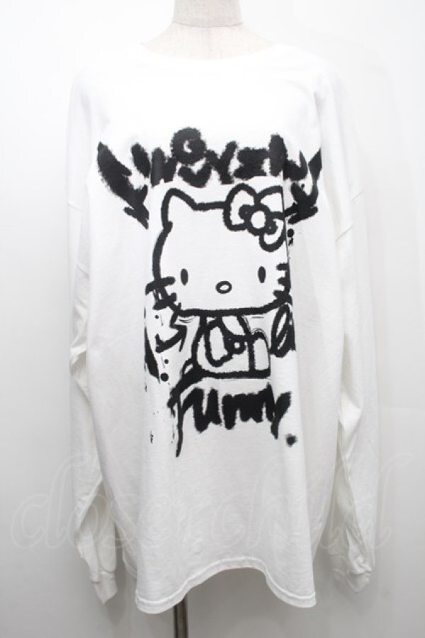 画像1: KINGLYMASK / ハローキティ × KINGLYMASKコラボＴシャツ  白 S-25-09-05-002-PU-TO-AS-ZS (1)