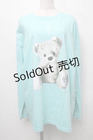 画像: TRAVAS TOKYO / Furry bear　プリント ロングスリーブカットソー  ミント S-25-09-05-012-PU-TO-ET-ZS