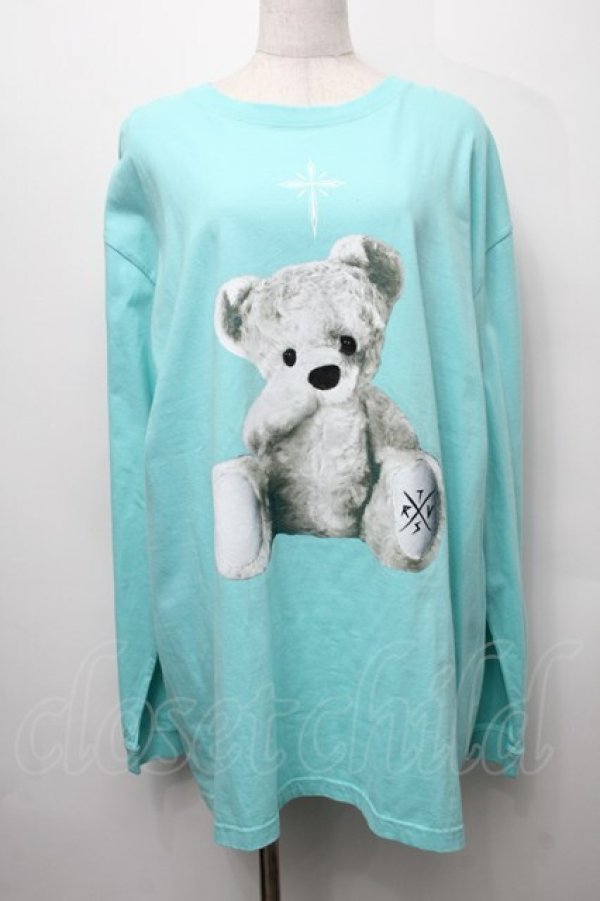 画像1: TRAVAS TOKYO / Furry bear　プリント ロングスリーブカットソー  ミント S-25-09-05-012-PU-TO-ET-ZS (1)
