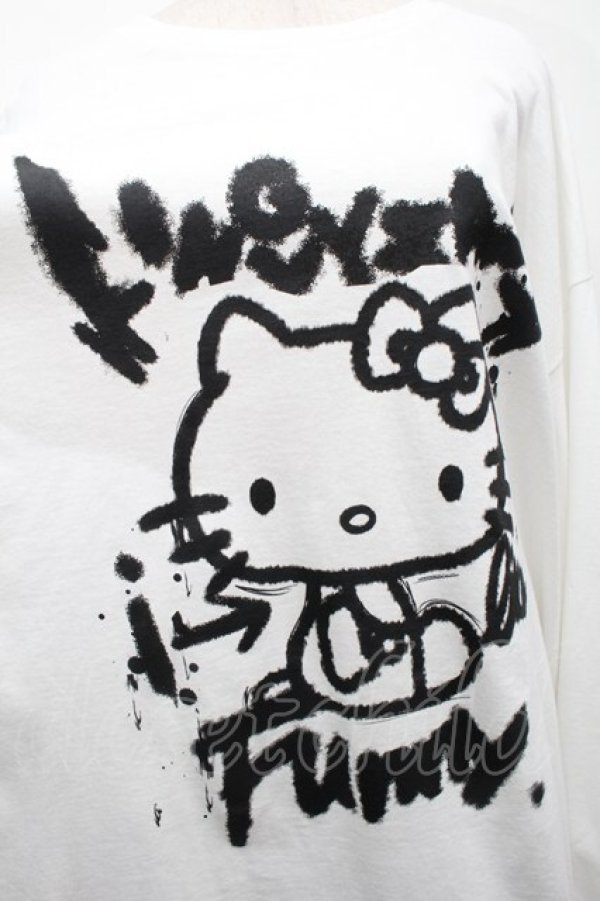 画像3: KINGLYMASK / ハローキティ × KINGLYMASKコラボＴシャツ  白 S-25-09-05-002-PU-TO-AS-ZS (3)