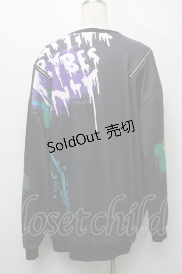 画像2: HYPER CORE / T-368 TAGGING MY SOULグラフィックTシャツ  黒 S-25-09-05-021-PU-TO-AS-ZS (2)
