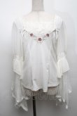 画像1: Ozz oneste / レースフレア袖カットソー  白 S-25-09-05-003-OO-TO-SZ-ZS (1)