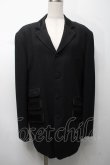 画像1: Jean Paul GAULTIER HOMME / ストライプテーラードジャケット 50 黒 S-25-09-05-023-GO-JA-AS-ZS (1)