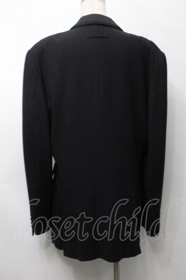 画像2: Jean Paul GAULTIER HOMME / ストライプテーラードジャケット 50 黒 S-25-09-05-023-GO-JA-AS-ZS (2)