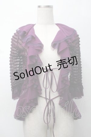 画像: Ozz oneste / メッシュフリルボレロ  パープル S-25-09-05-030-OO-TO-SZ-ZS